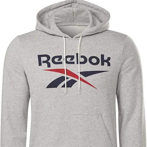 🆕Reebok Men's Training Essentials Graphic Sweatshirt, Medium -Medium Grey H. - Picture 3 of 6